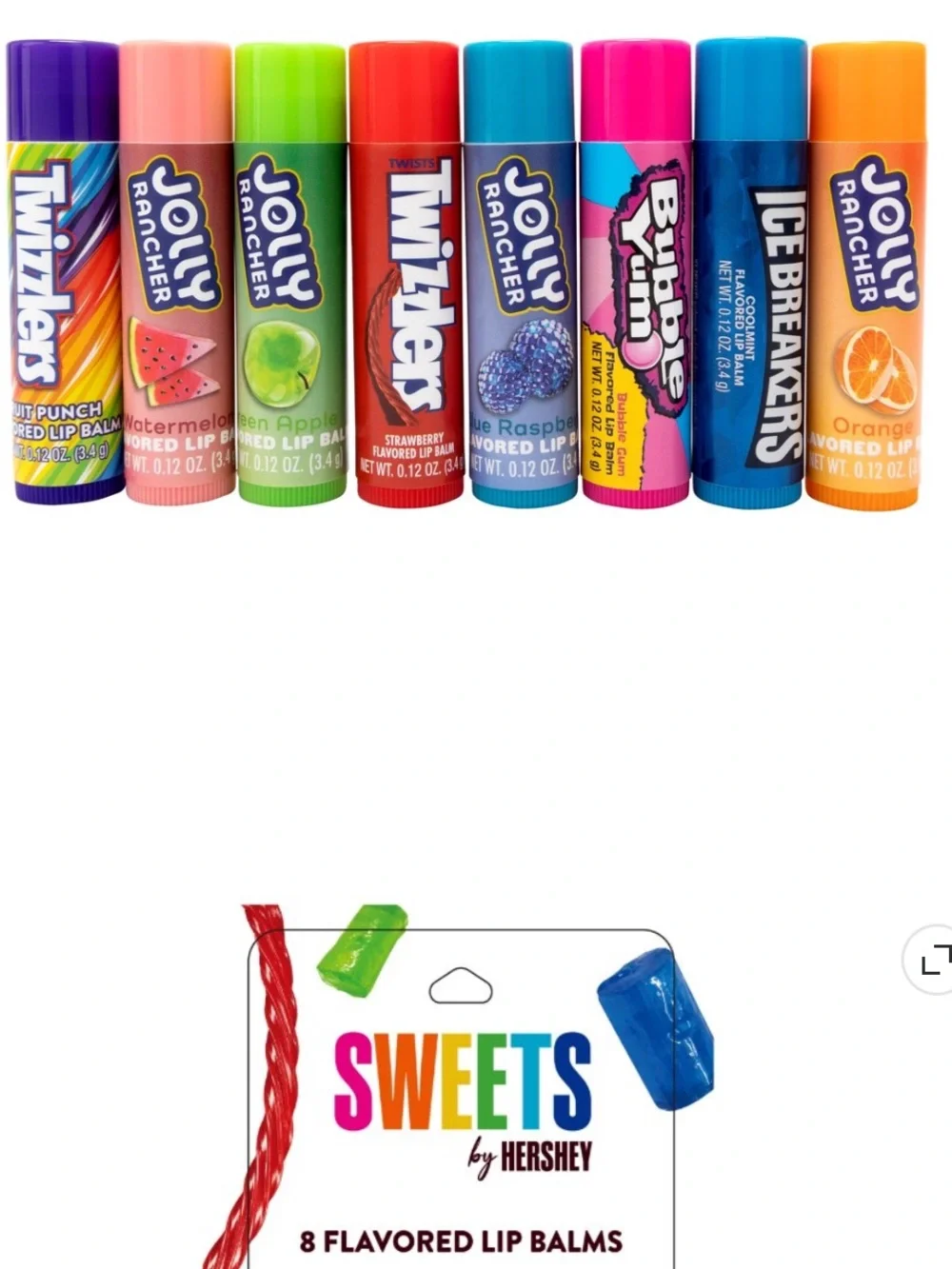 SWEETS by HERSHEY Multi-Flavor Lip Balm Set - 8-Pack